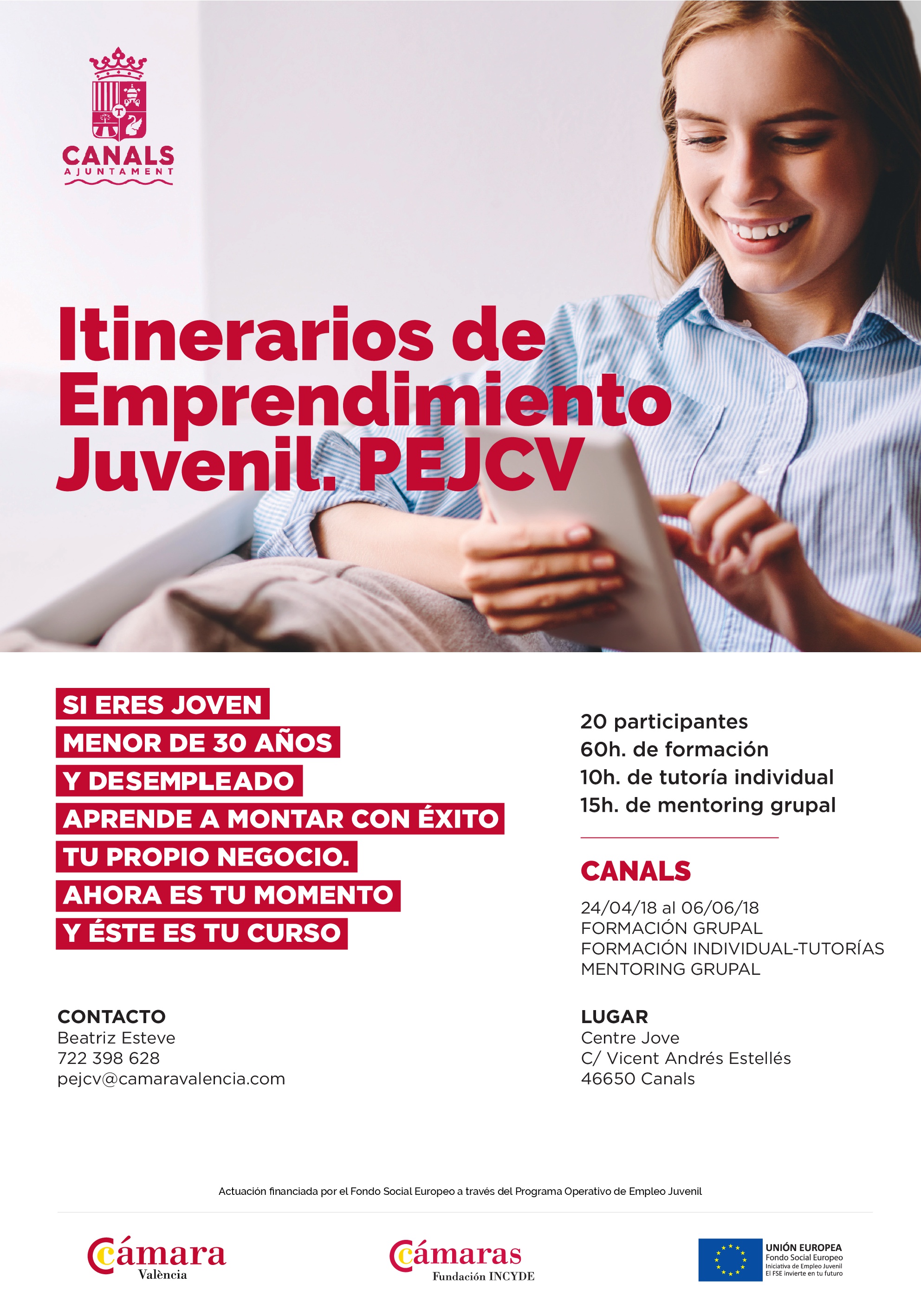 2018.04.04 Canals ofereix un curs dItineraris d'Emprenedoria Juvenil PEJCV