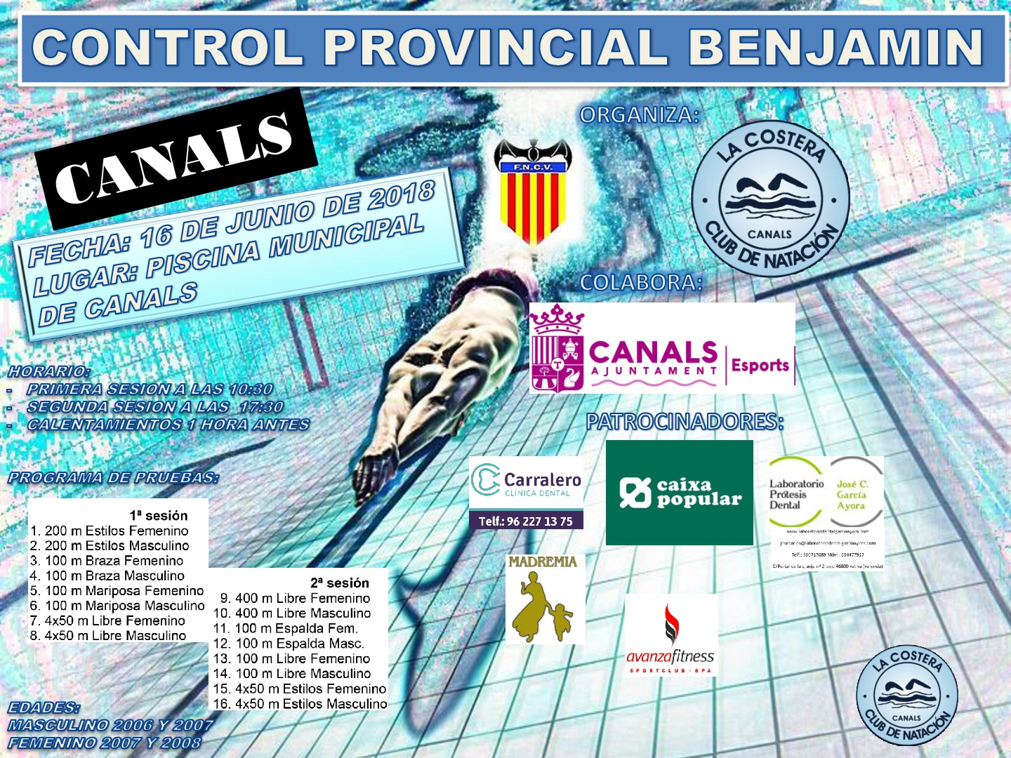 2018.06.15 La Piscina Municipal acull el Control Provincial Benjamí de natació