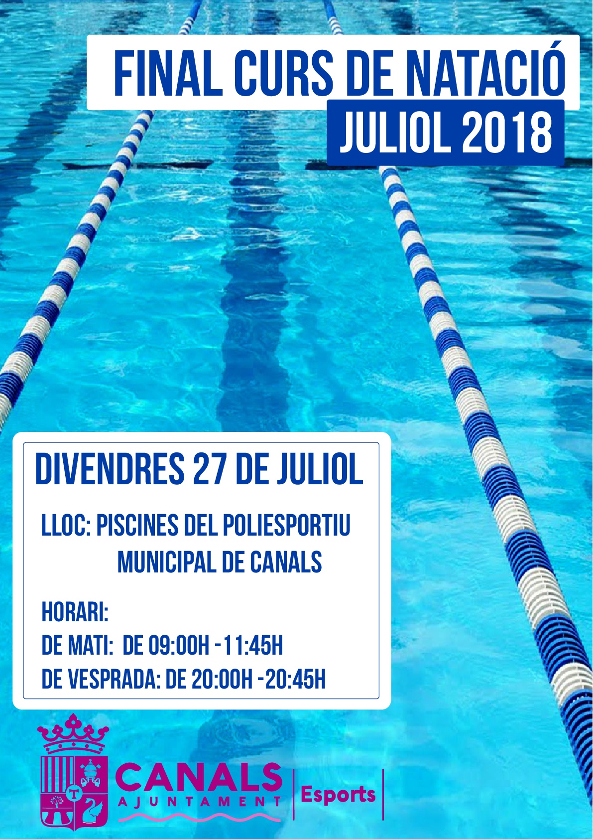 2018.07.25 El Poliesportiu celebra la cloenda dels cursos de natació