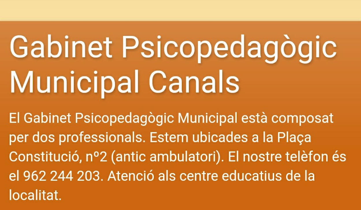 El Gabinet Psicopedagògic Municipal de Canals obri un blog.