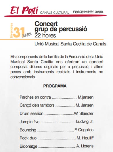 programa percussio el pati