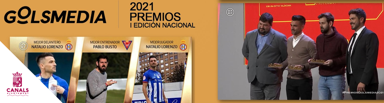 2021.11.23 El futbolista canalí Natalio Lorenzo, millor jugador als Premis Golsmedia 2021