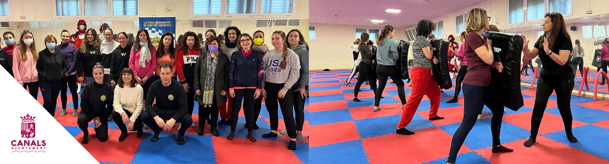 2022.03.28 Canals enceta el primer curs de defensa personal impartit per la Policia Local