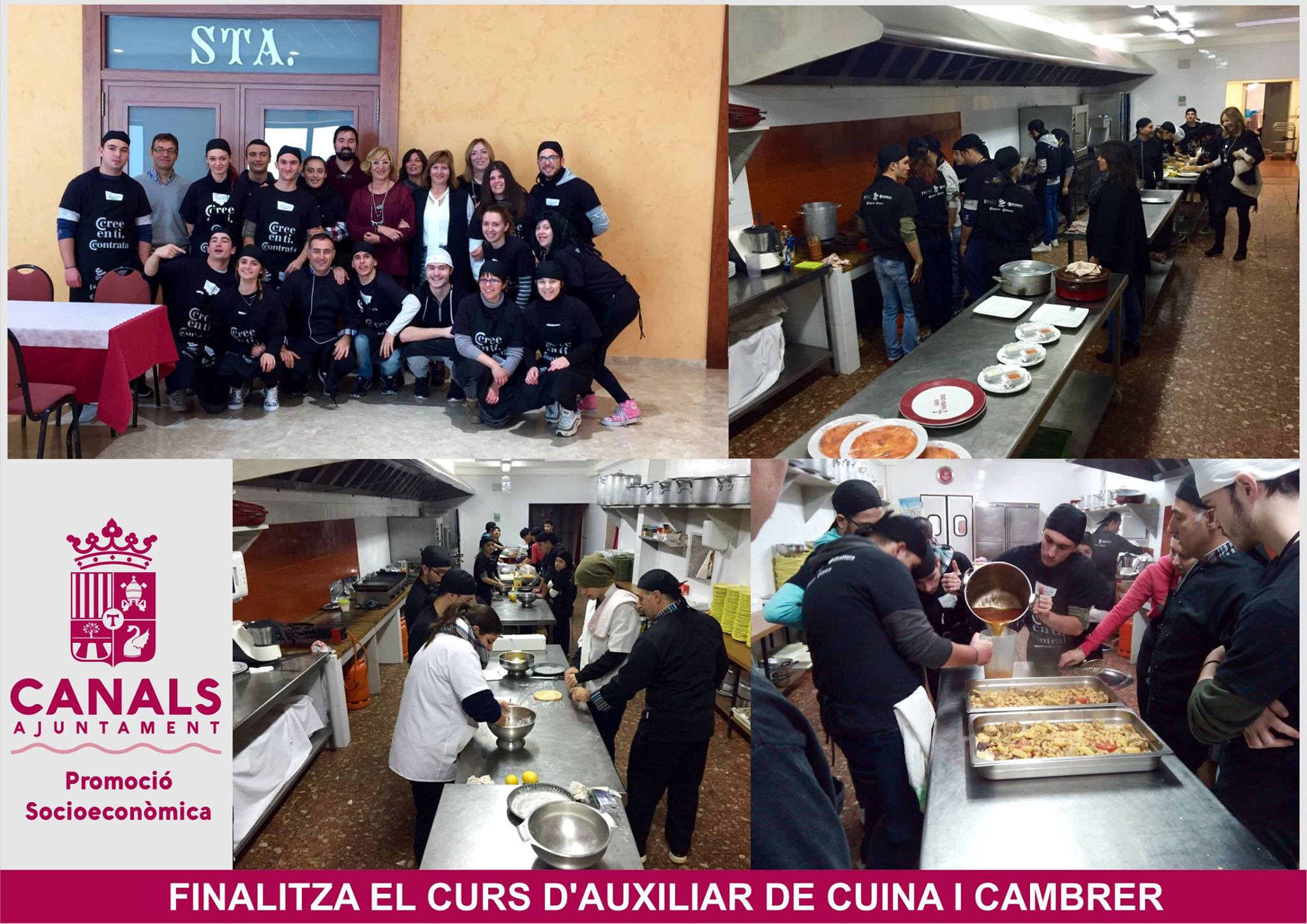2016.12.28 Finalitza el curs de cuina i cambrer. Ajuntament de Canals.