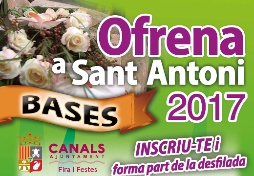 Ofrena 2017. Ajuntament de Canals.