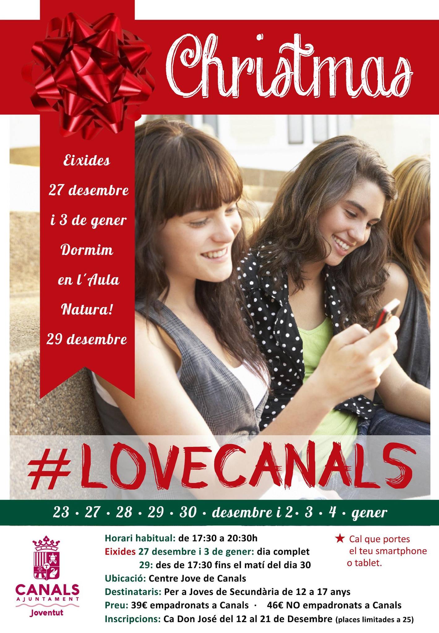 Escola de Nadal i #LOVECANALS. Ajuntament de Canals.