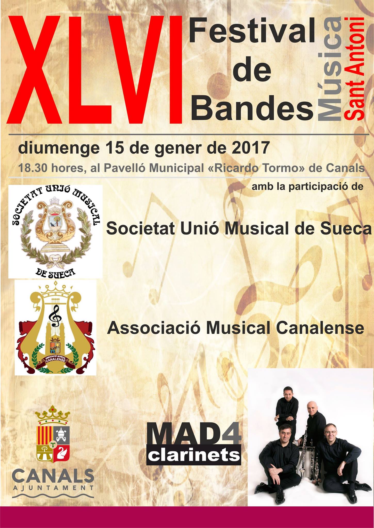 2017.01.10 Festival de bandes de música. Ajuntament de Canals.