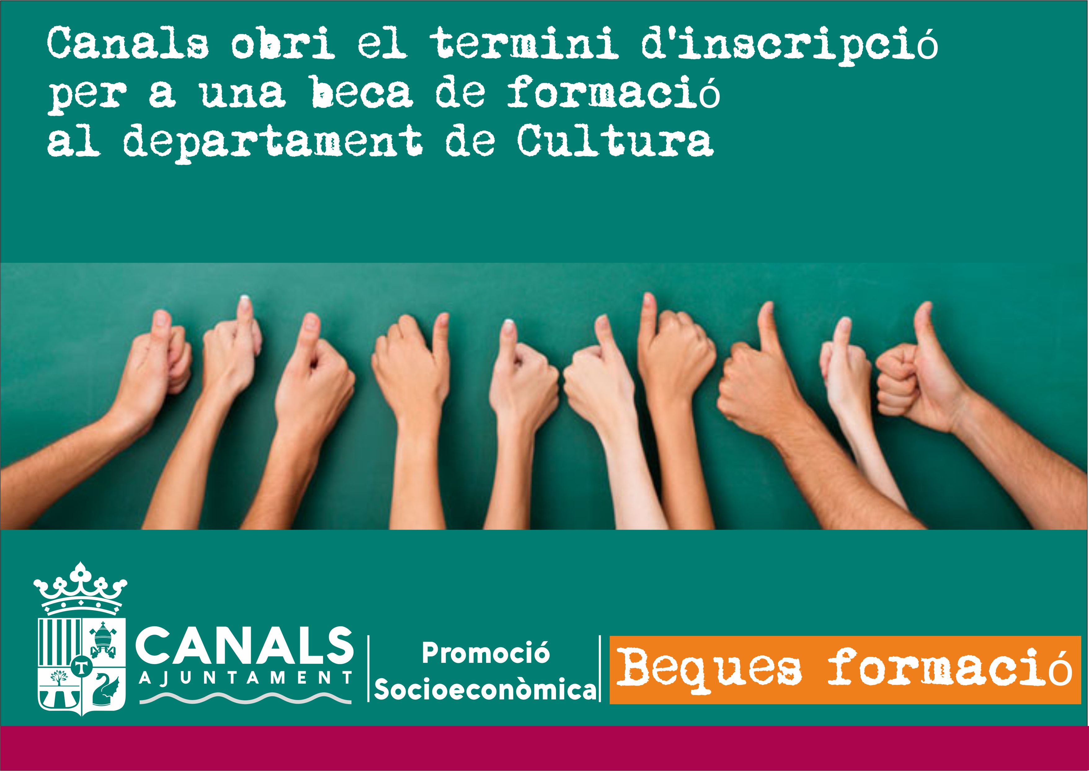 2017.04.20 Convocatòria Beca Cultura. Ajuntament de Canals