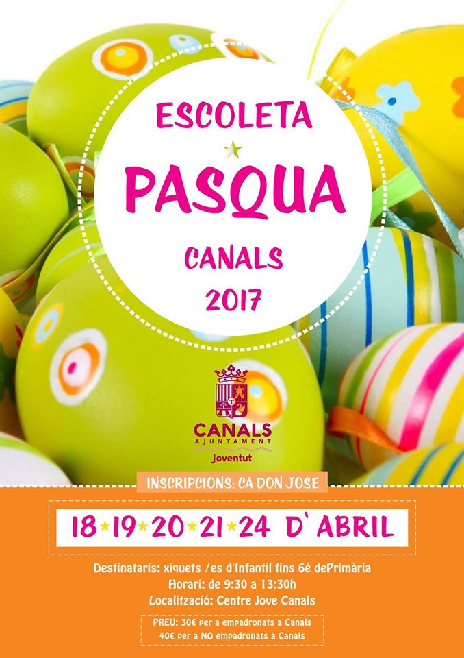 2017.04.14 Inici Escola de Pasqua. Ajuntament de Canals