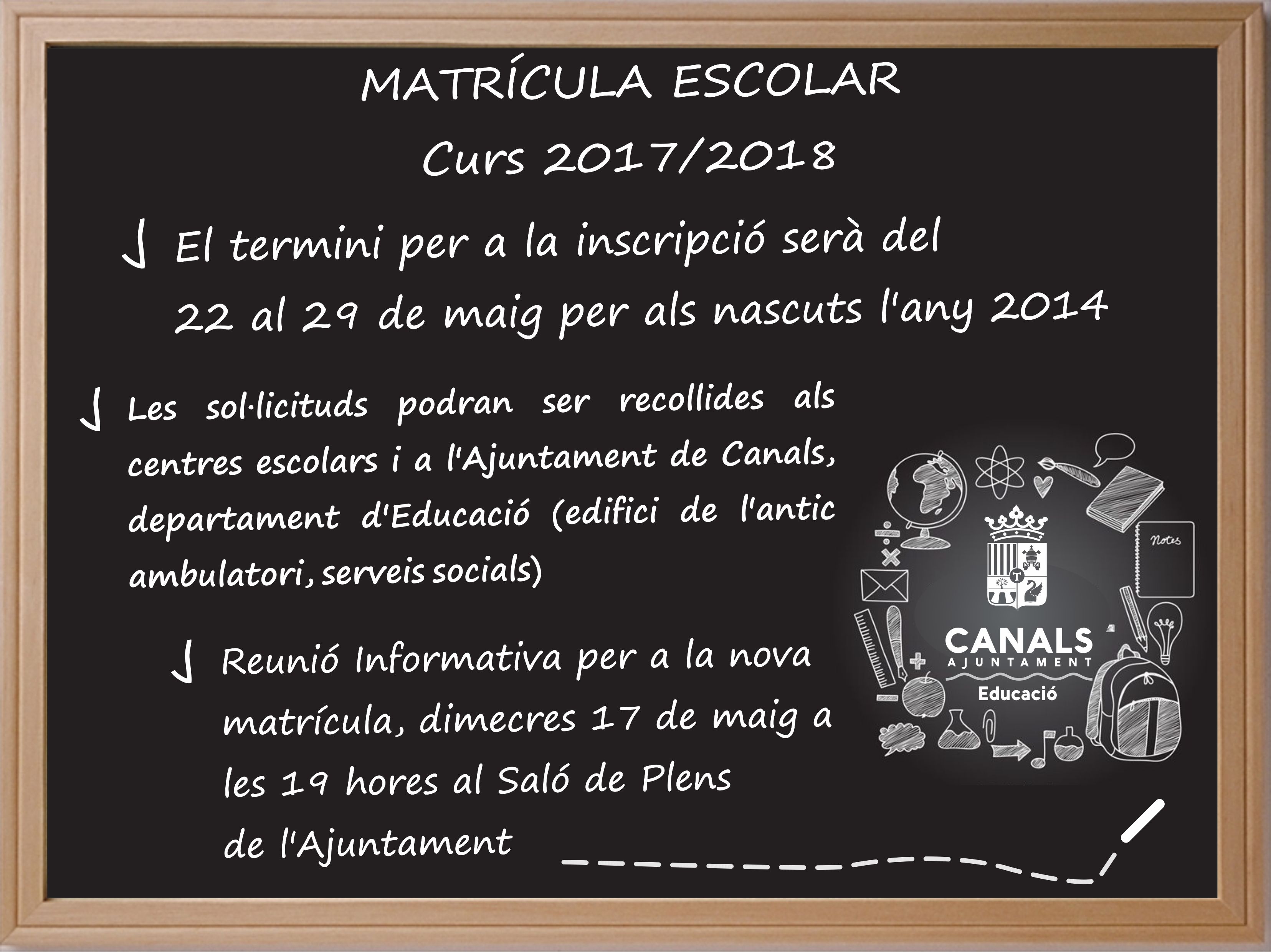 2017.05.15 Reunió informativa matrícula. Ajuntament de Canals