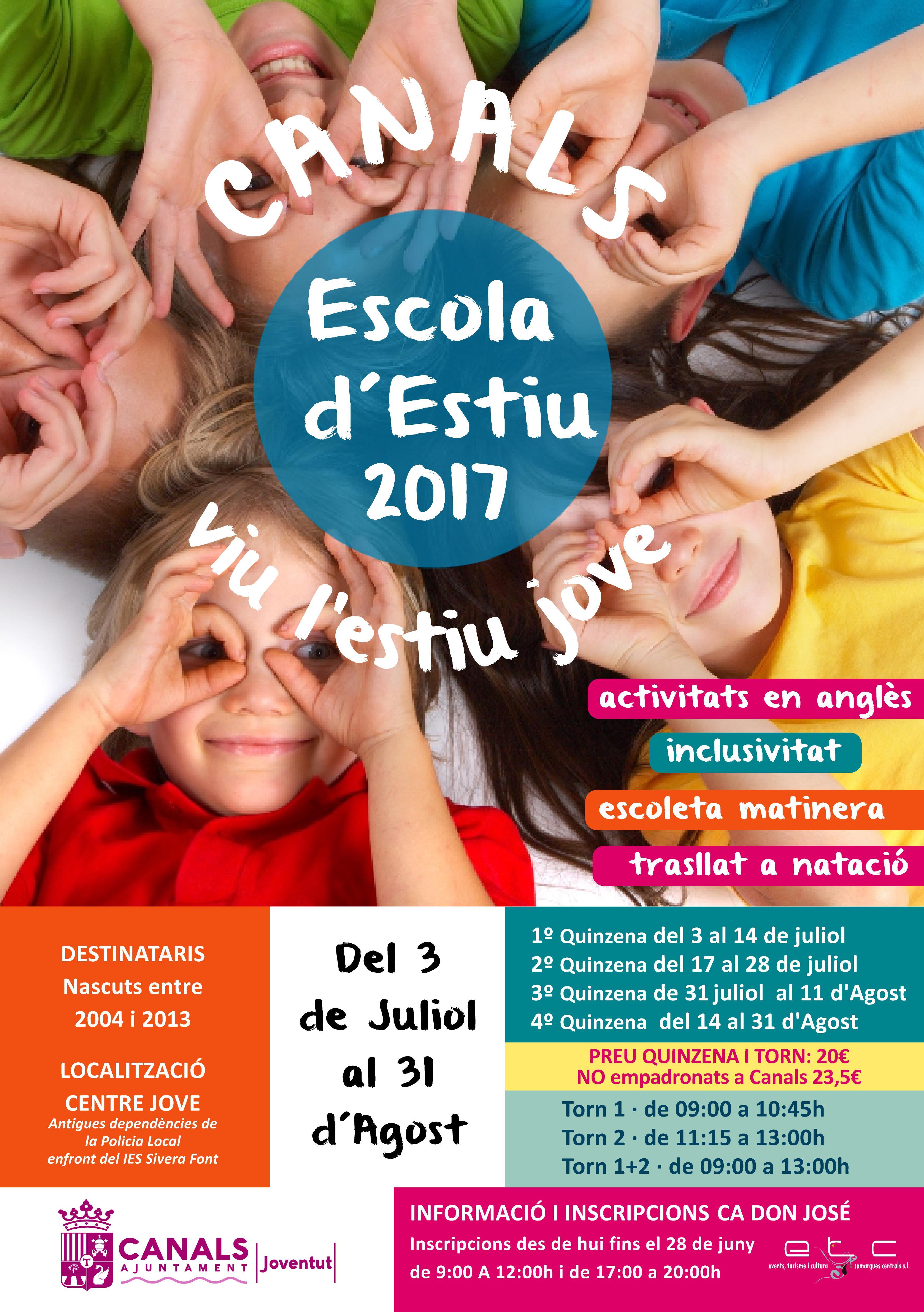 2017.06.09 Escola Estiu 2017. Ajuntament de Canals