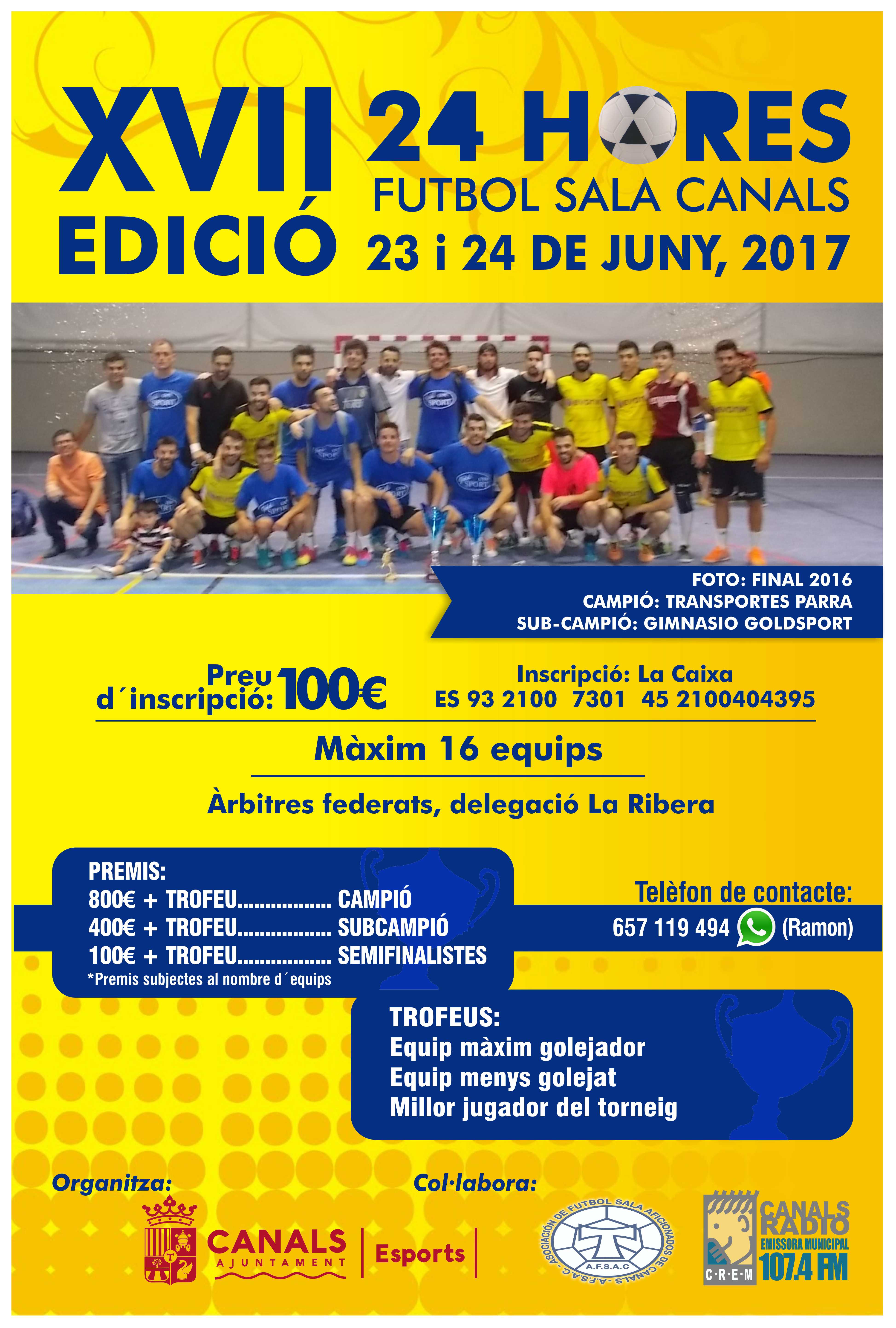 2017.06.21 XVII Edició Futbol Sala. Ajuntamnet de Canals