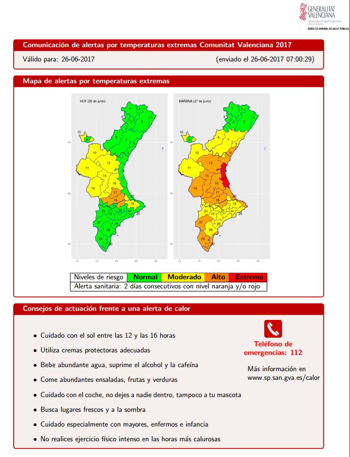 2017.06.26 Alerta nivell taronja. Ajuntament de Canals