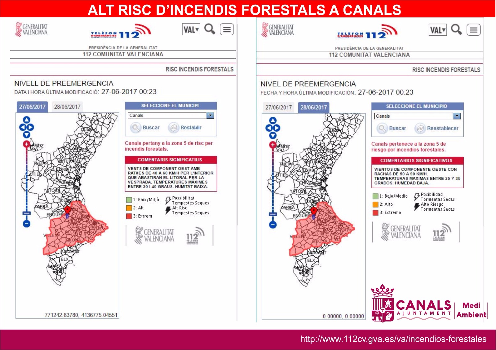 2017.06.27 Risc Incendis. Ajuntament de Canals